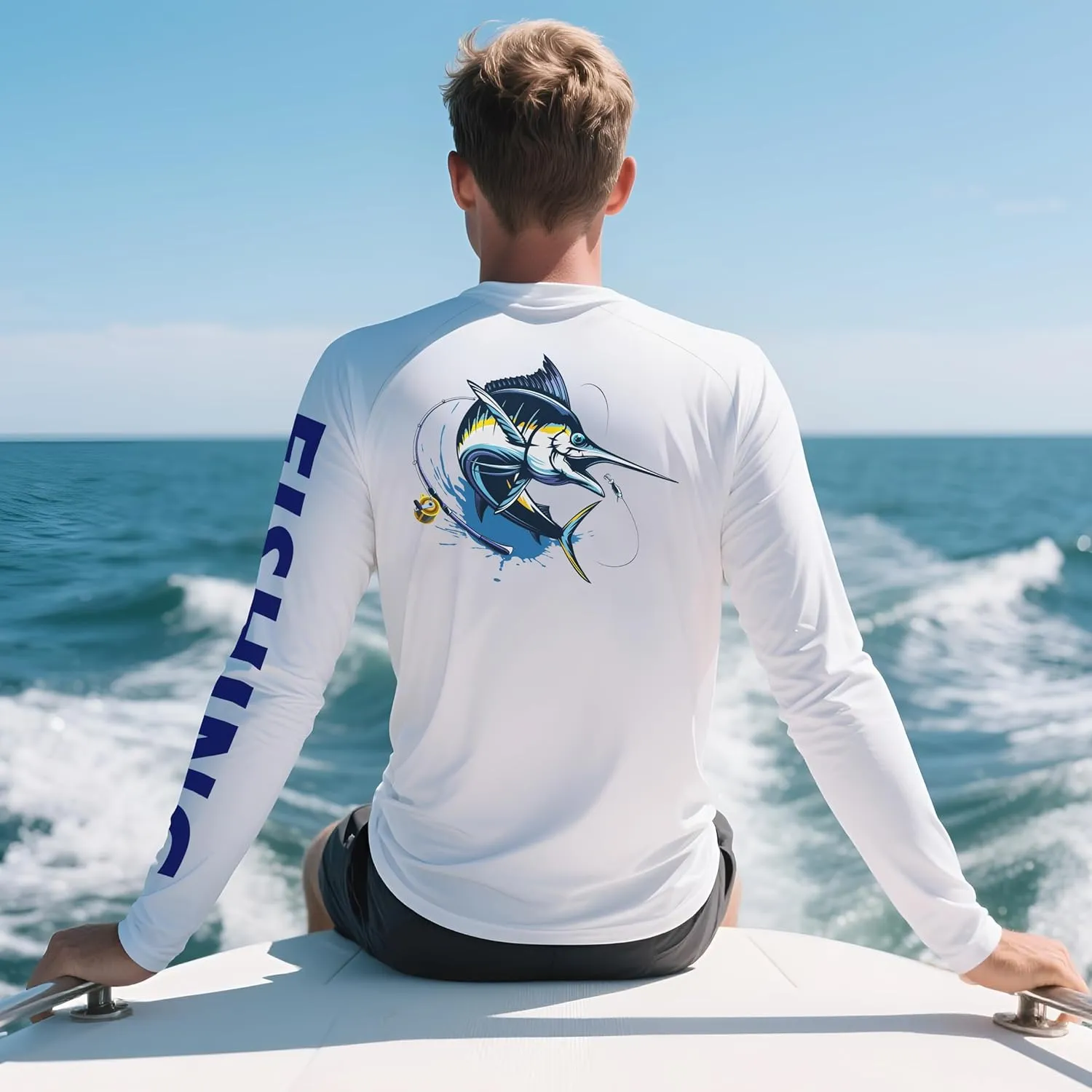 2 Pack Fishing Shirts for Men Long Sleeve UPF 50  Sun Protection Shirt Moisture Wicking Rash Guard T-Shirt