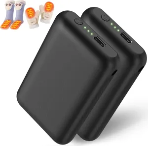 2PCS Battery Pack for Heated Gloves Scarf Socks and Heating Slippers, Heated Clothing Replacement Battery Pack (5V2A DC Port 2500mAh)