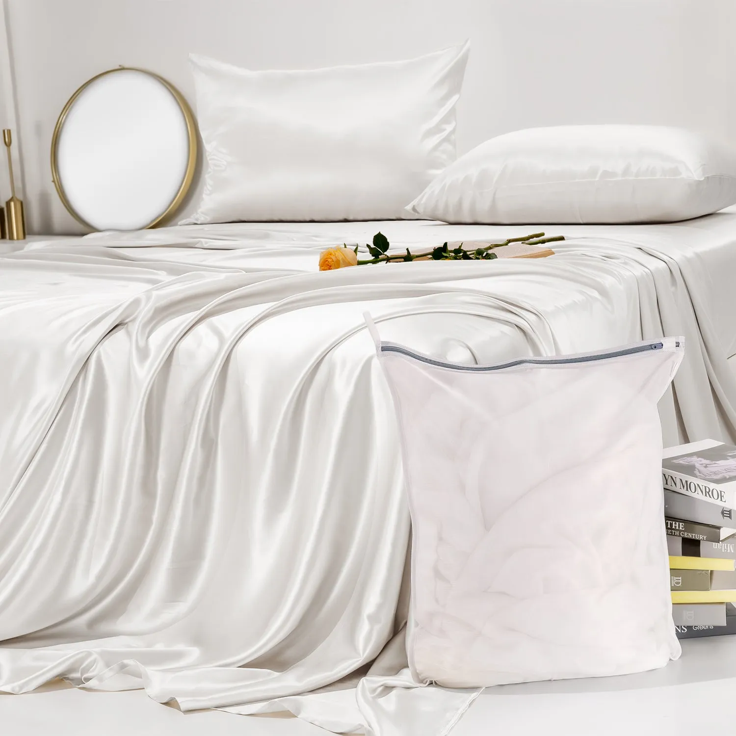 30mm 6A  100% Mulberry Silk Fitted Sheets Set 3pcs