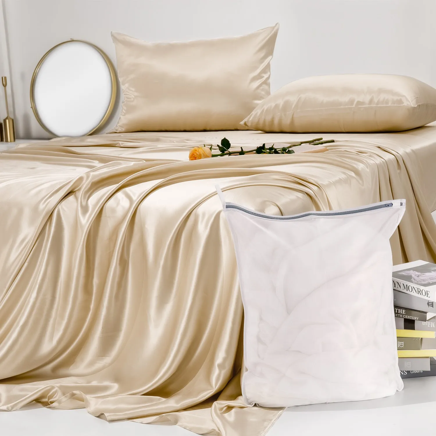30mm 6A  100% Mulberry Silk Fitted Sheets Set 3pcs