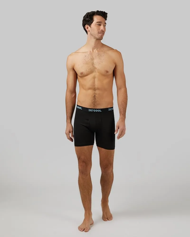 32 Degrees COOL Mens 4-PACK Quick Dry Performance Boxer Brief With Comfort Elastic Waistband