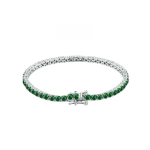3mm Emerald Green CZ Tennis Bracelet