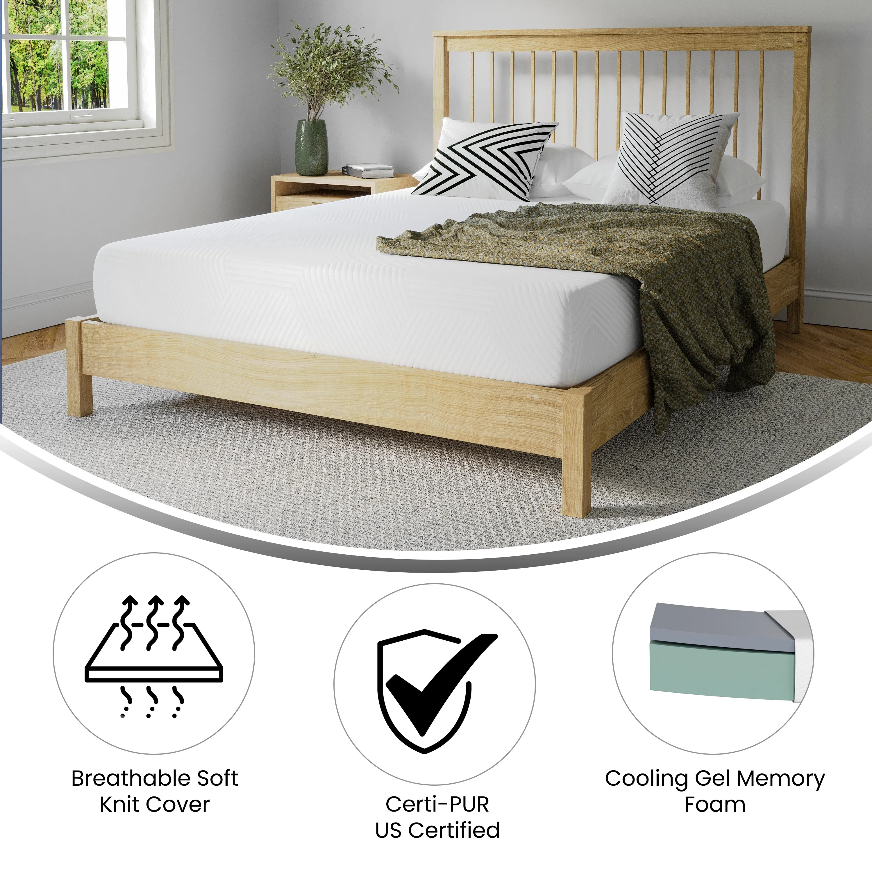 8" Full Memory Foam Mattress CL-MF101-8-F-GG