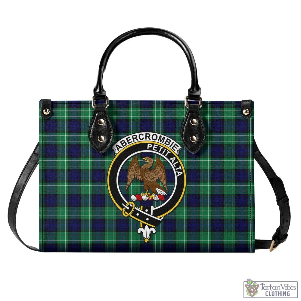 Abercrombie Tartan Luxury Leather Handbags with Family Crest