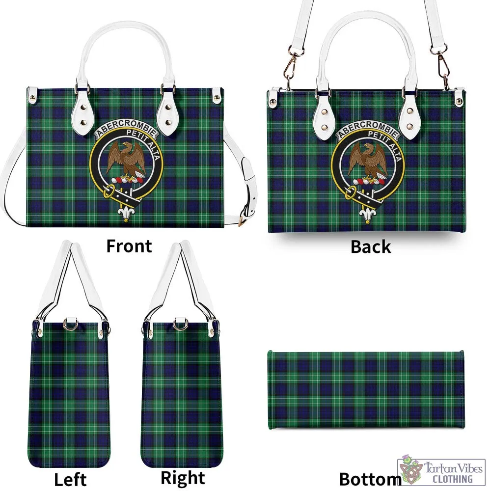 Abercrombie Tartan Luxury Leather Handbags with Family Crest