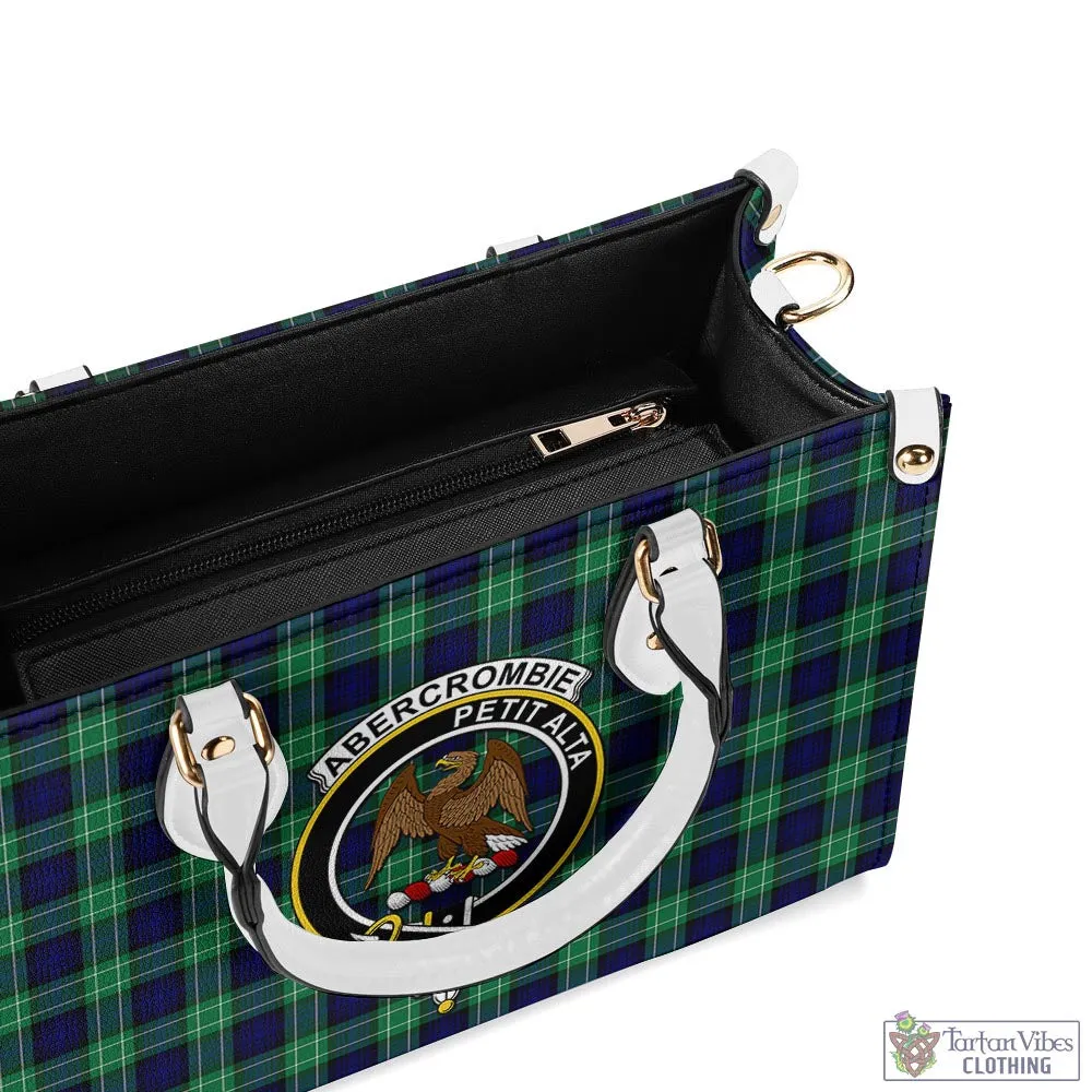 Abercrombie Tartan Luxury Leather Handbags with Family Crest
