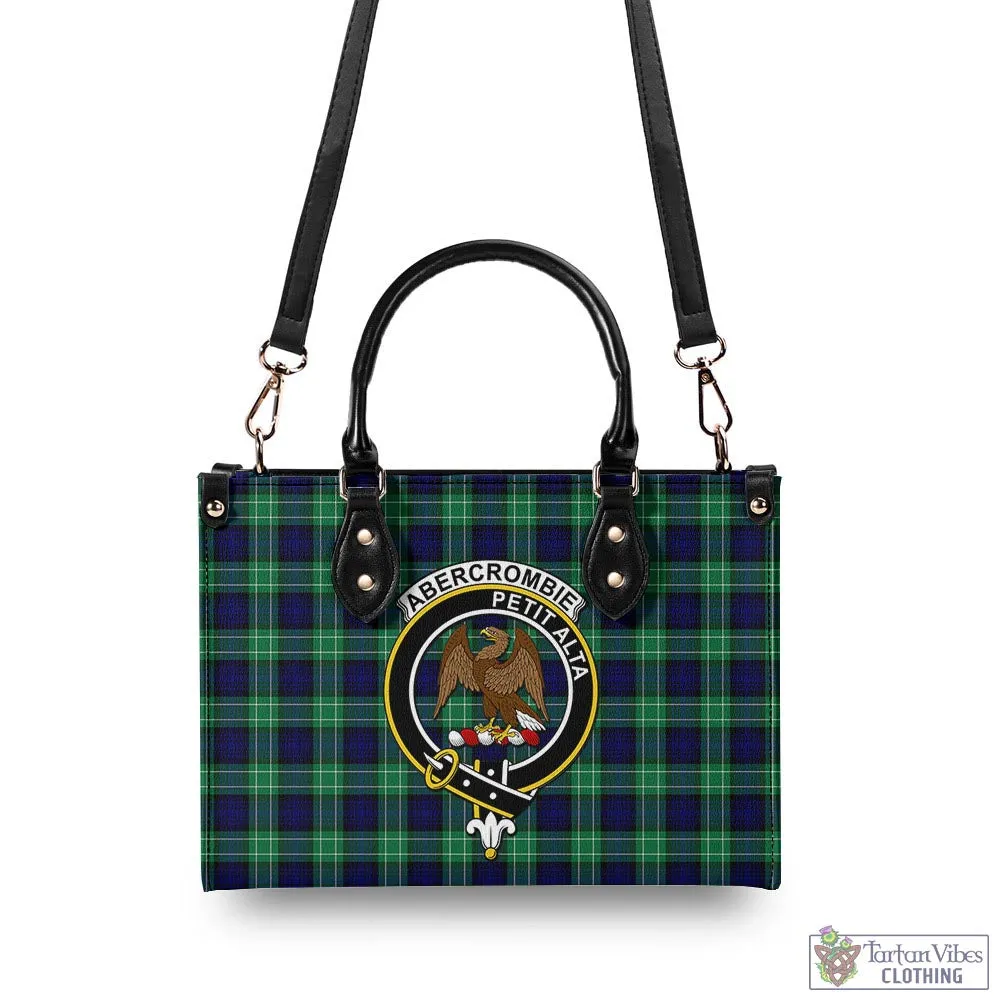 Abercrombie Tartan Luxury Leather Handbags with Family Crest