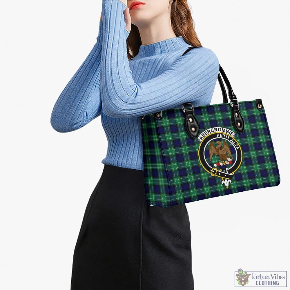 Abercrombie Tartan Luxury Leather Handbags with Family Crest
