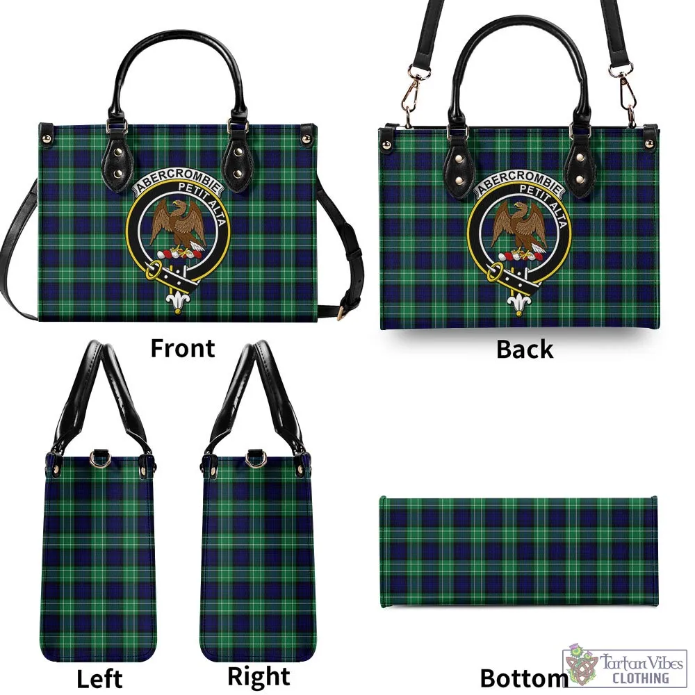 Abercrombie Tartan Luxury Leather Handbags with Family Crest