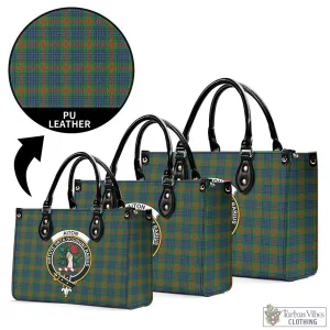 Aiton Tartan Luxury Leather Handbags with Family Crest