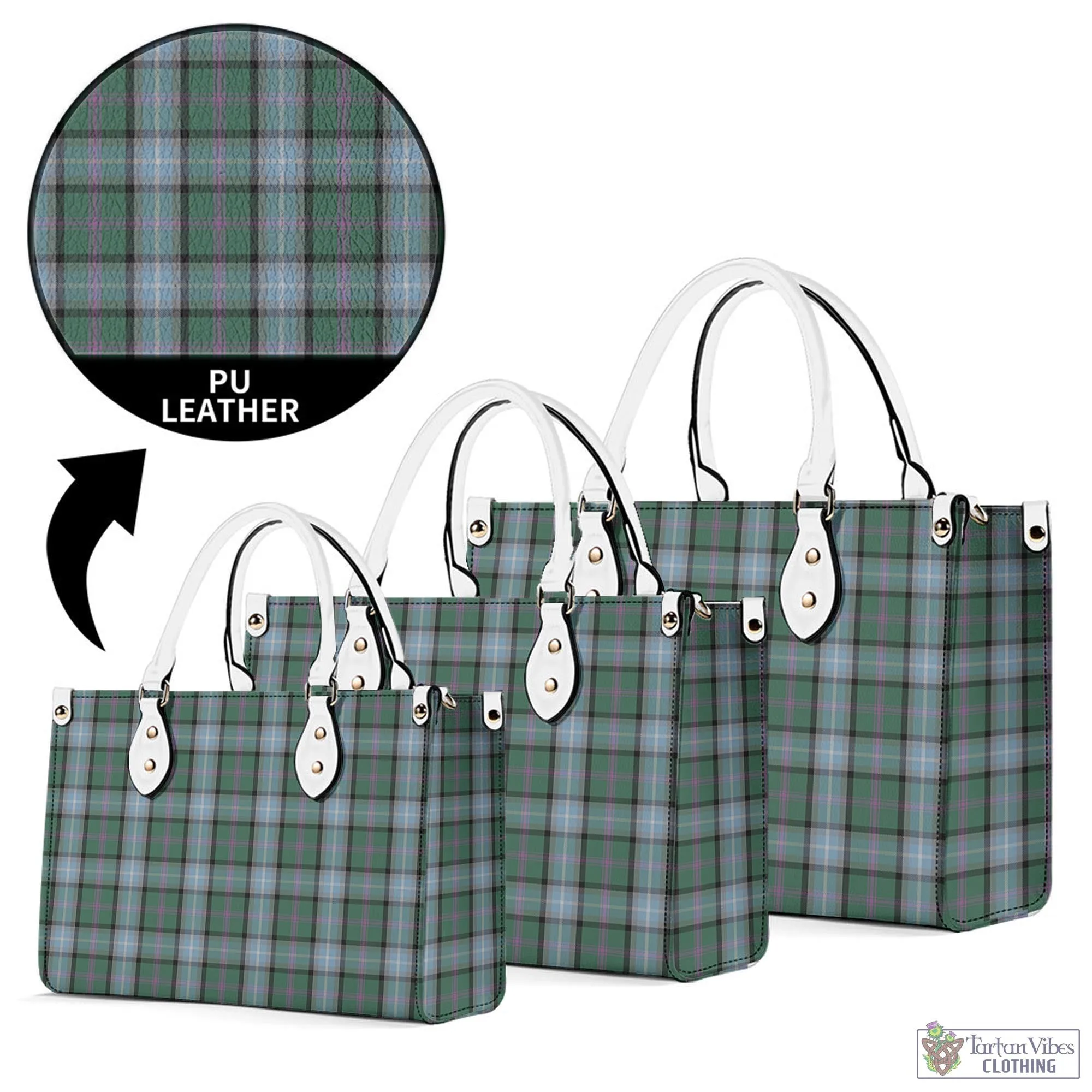 Alexander of Menstry Hunting Tartan Luxury Leather Handbags