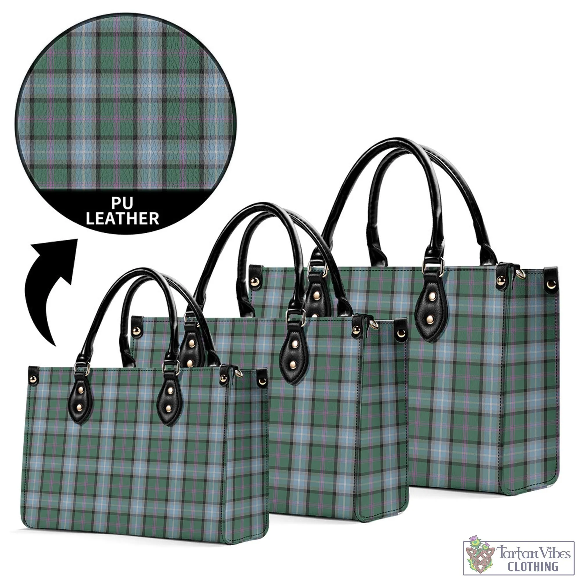 Alexander of Menstry Hunting Tartan Luxury Leather Handbags