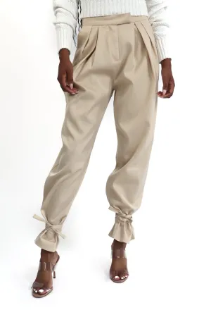 Ankle Tie Satin Pants
