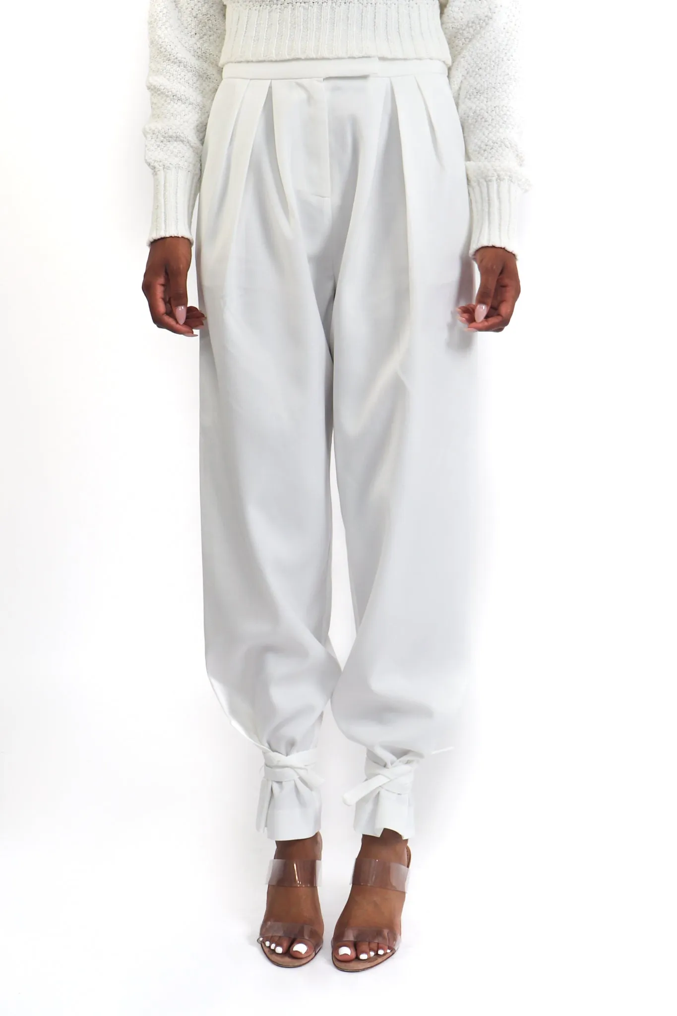 Ankle Tie Satin Pants