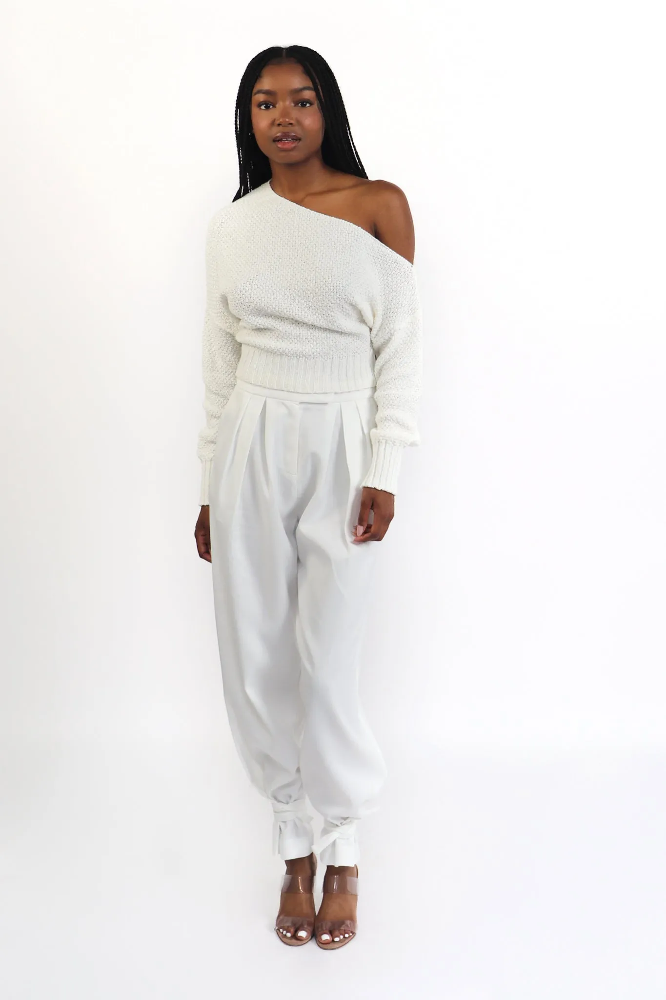Ankle Tie Satin Pants