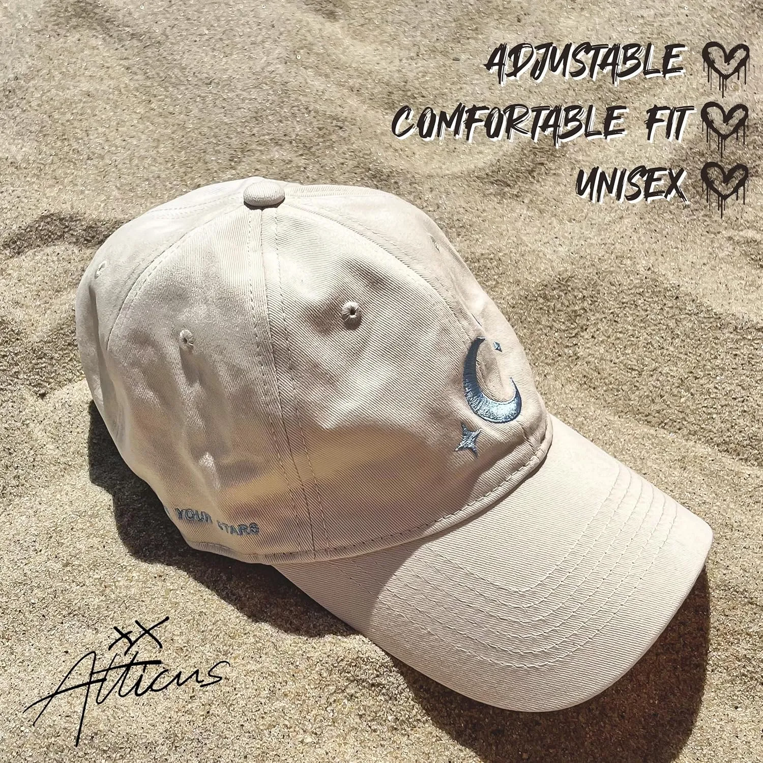 Atticus Poetry Hat, Embroidered Brushed Cotton Women??s Baseball Hat Unisex Fit, Adjustable One Size