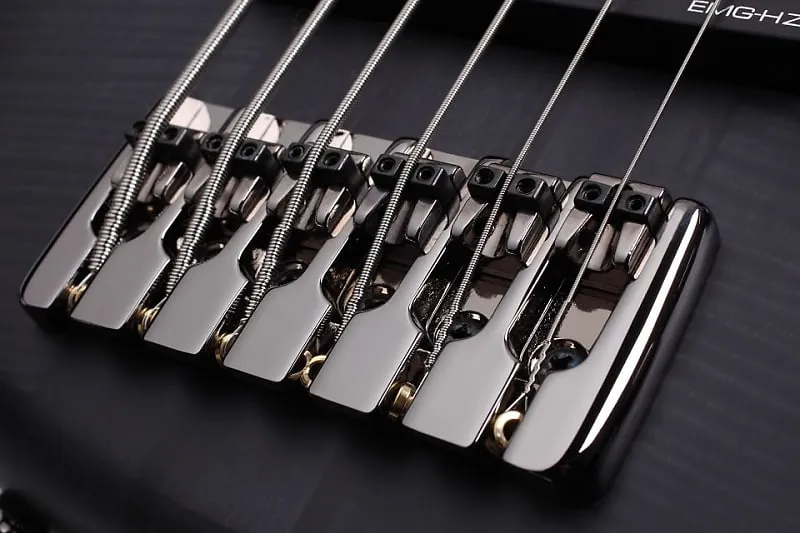 Bass guitar Schecter Stiletto Studio-6 See-Thru Black Satin   FREE GIG BAG - 6-String Electric Bass Guitar
