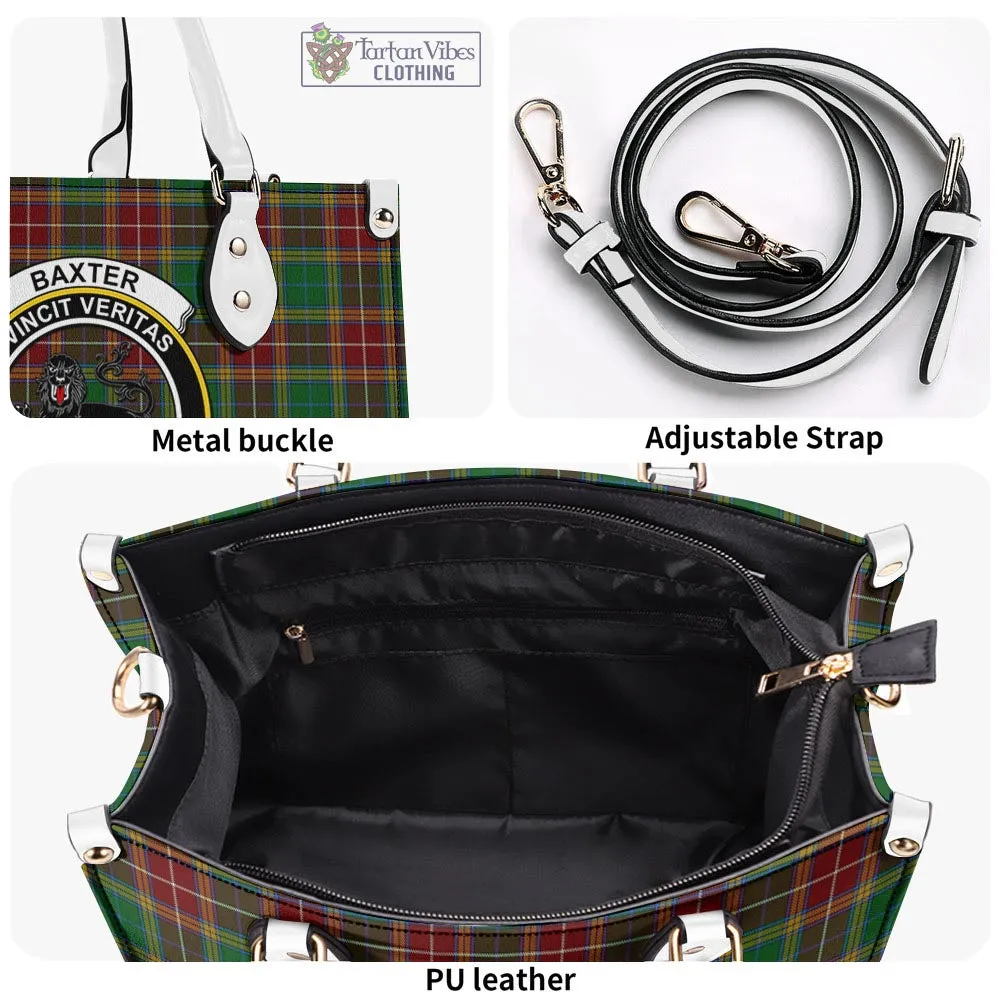 Baxter Tartan Luxury Leather Handbags with Family Crest