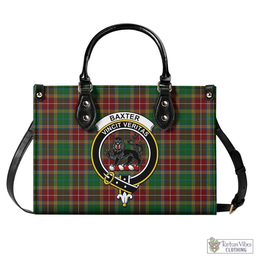 Baxter Tartan Luxury Leather Handbags with Family Crest
