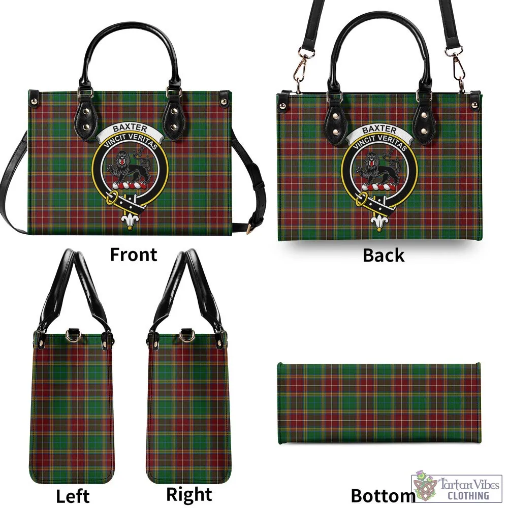 Baxter Tartan Luxury Leather Handbags with Family Crest