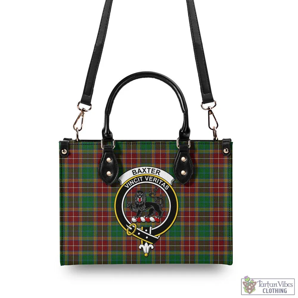 Baxter Tartan Luxury Leather Handbags with Family Crest