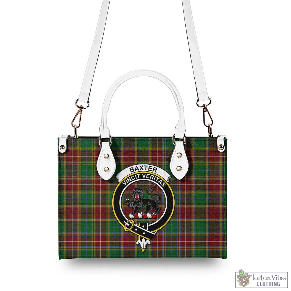 Baxter Tartan Luxury Leather Handbags with Family Crest