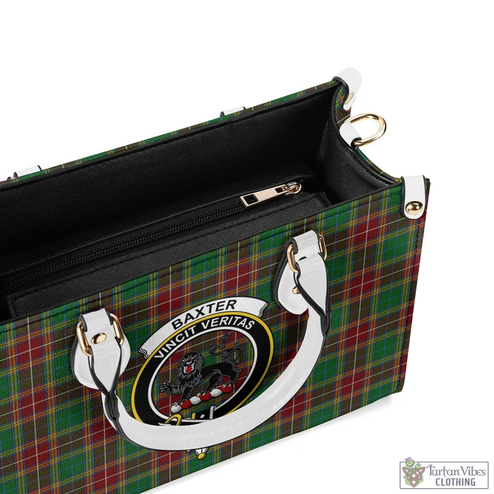 Baxter Tartan Luxury Leather Handbags with Family Crest