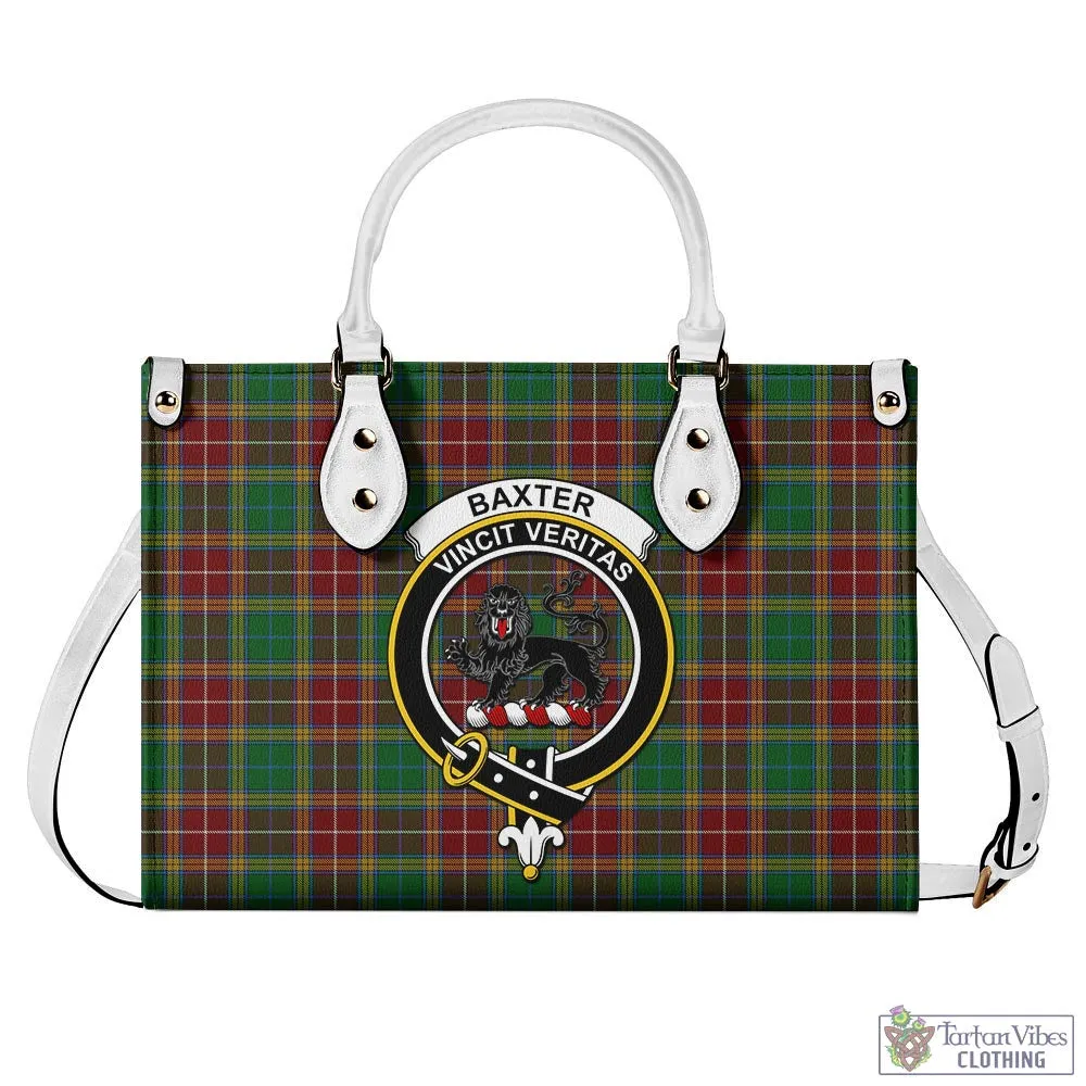 Baxter Tartan Luxury Leather Handbags with Family Crest