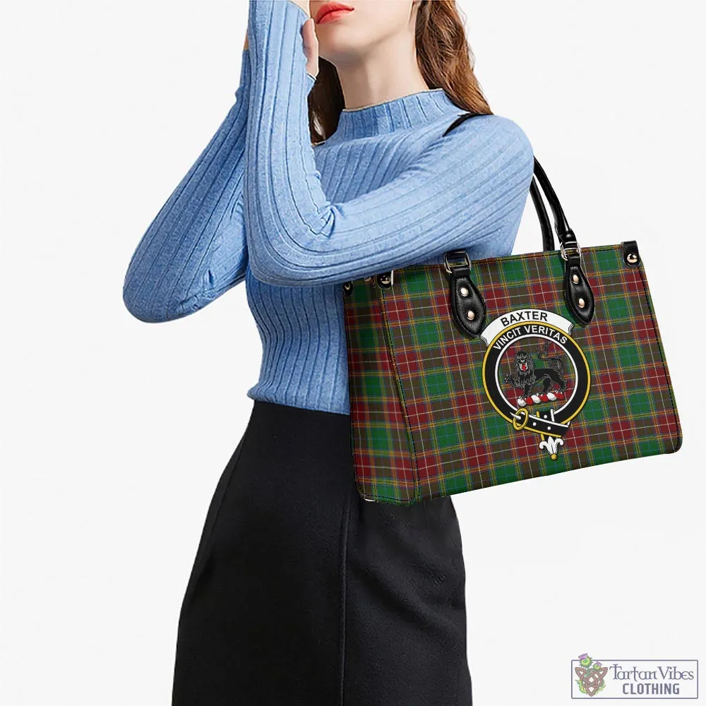 Baxter Tartan Luxury Leather Handbags with Family Crest