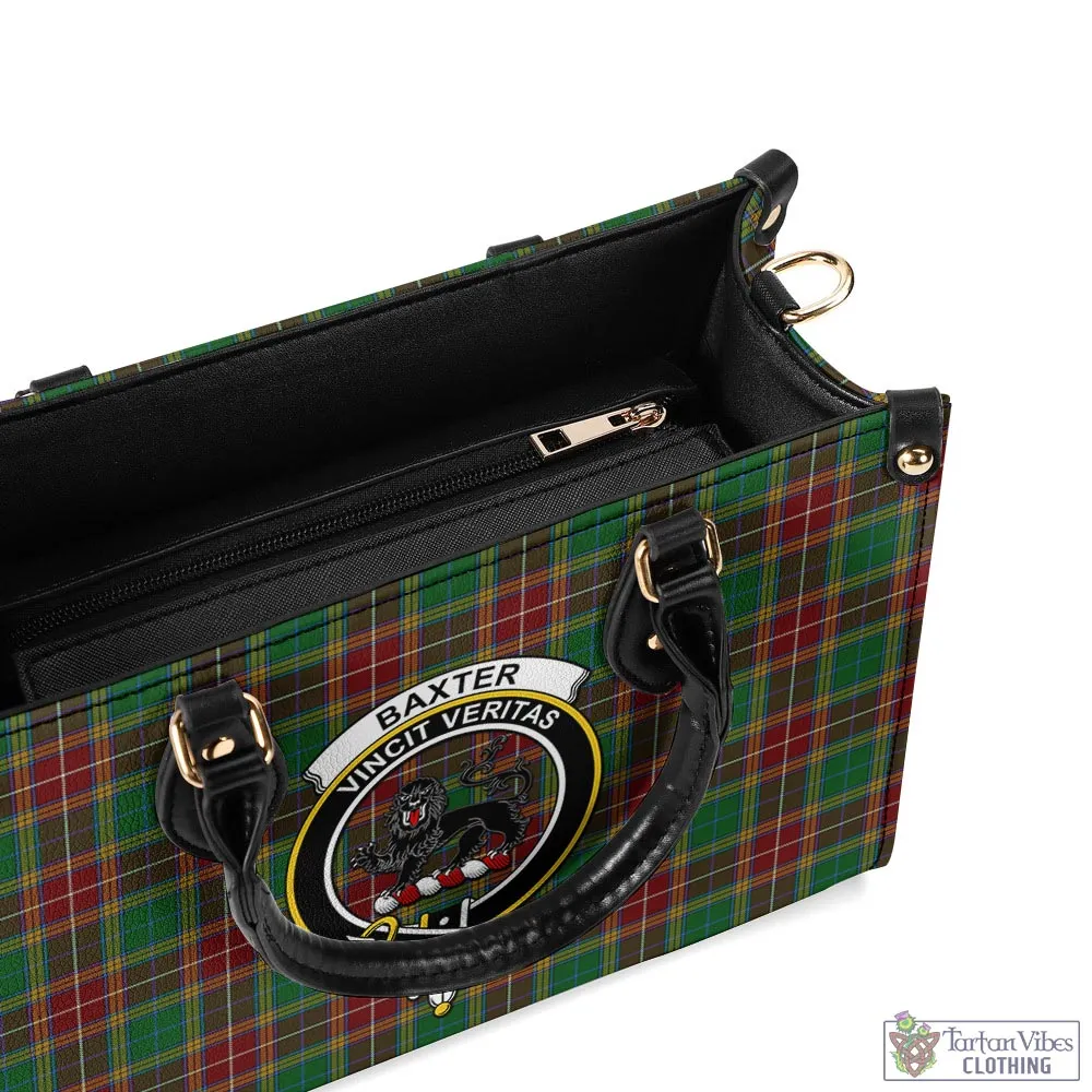 Baxter Tartan Luxury Leather Handbags with Family Crest