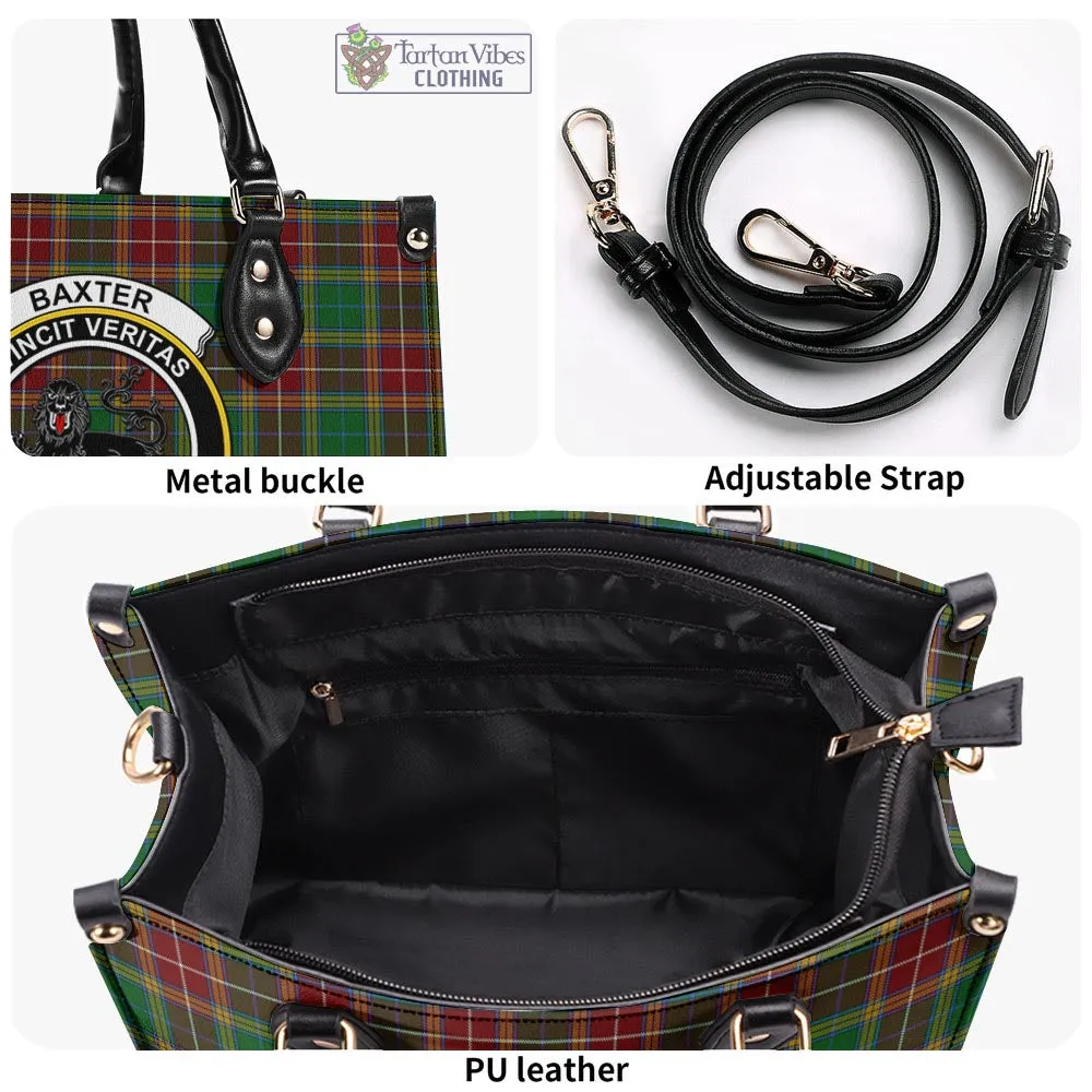 Baxter Tartan Luxury Leather Handbags with Family Crest
