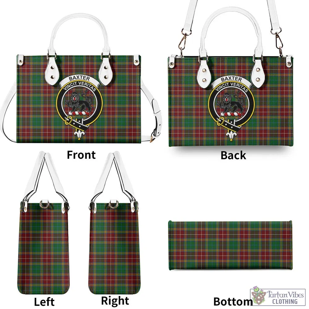Baxter Tartan Luxury Leather Handbags with Family Crest