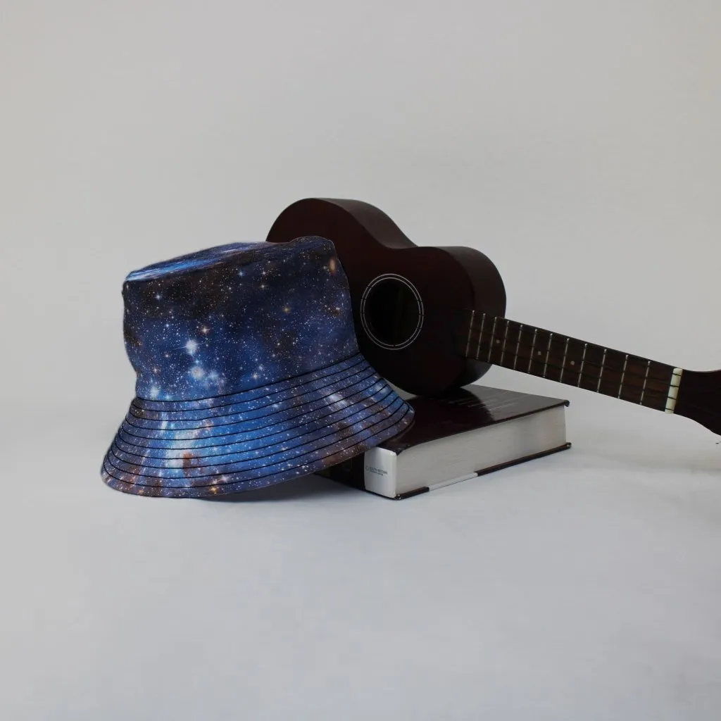 Blue Brown Galaxy Space Bucket Hat