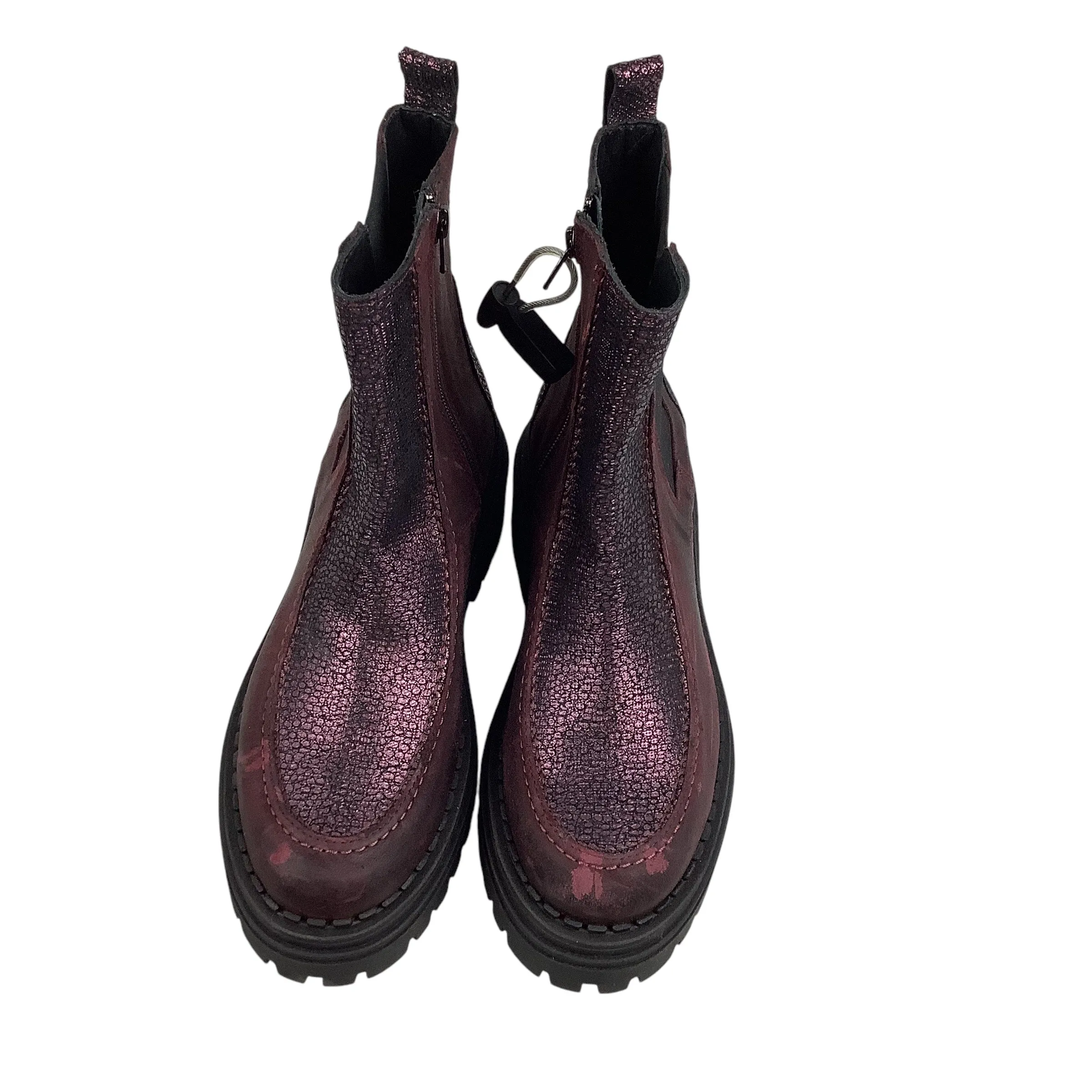 Boots Ankle Flats By Cmb In Purple, Size: 9.5 (40)