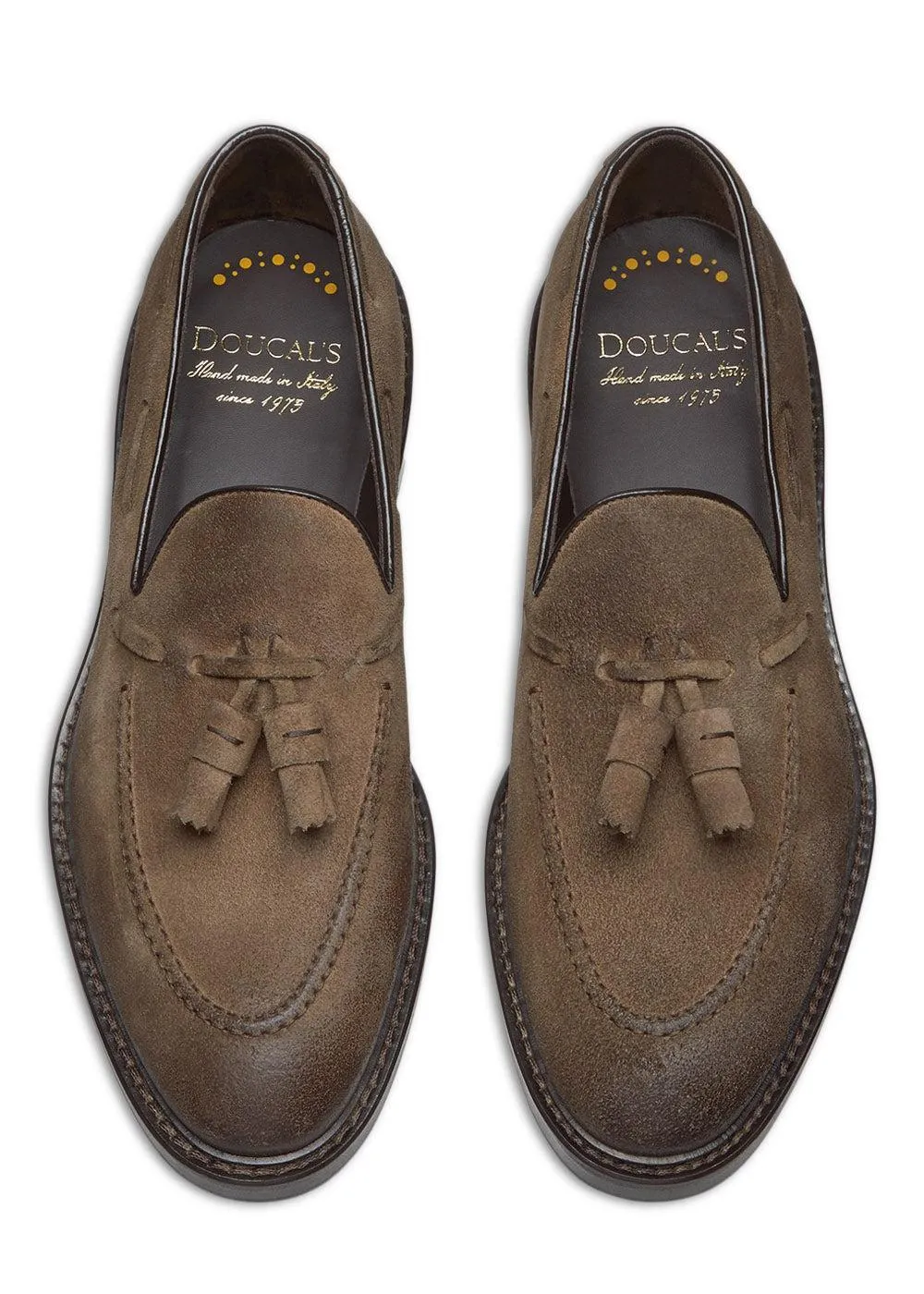 Brown Suede Loafer Tassels - Brown Suede