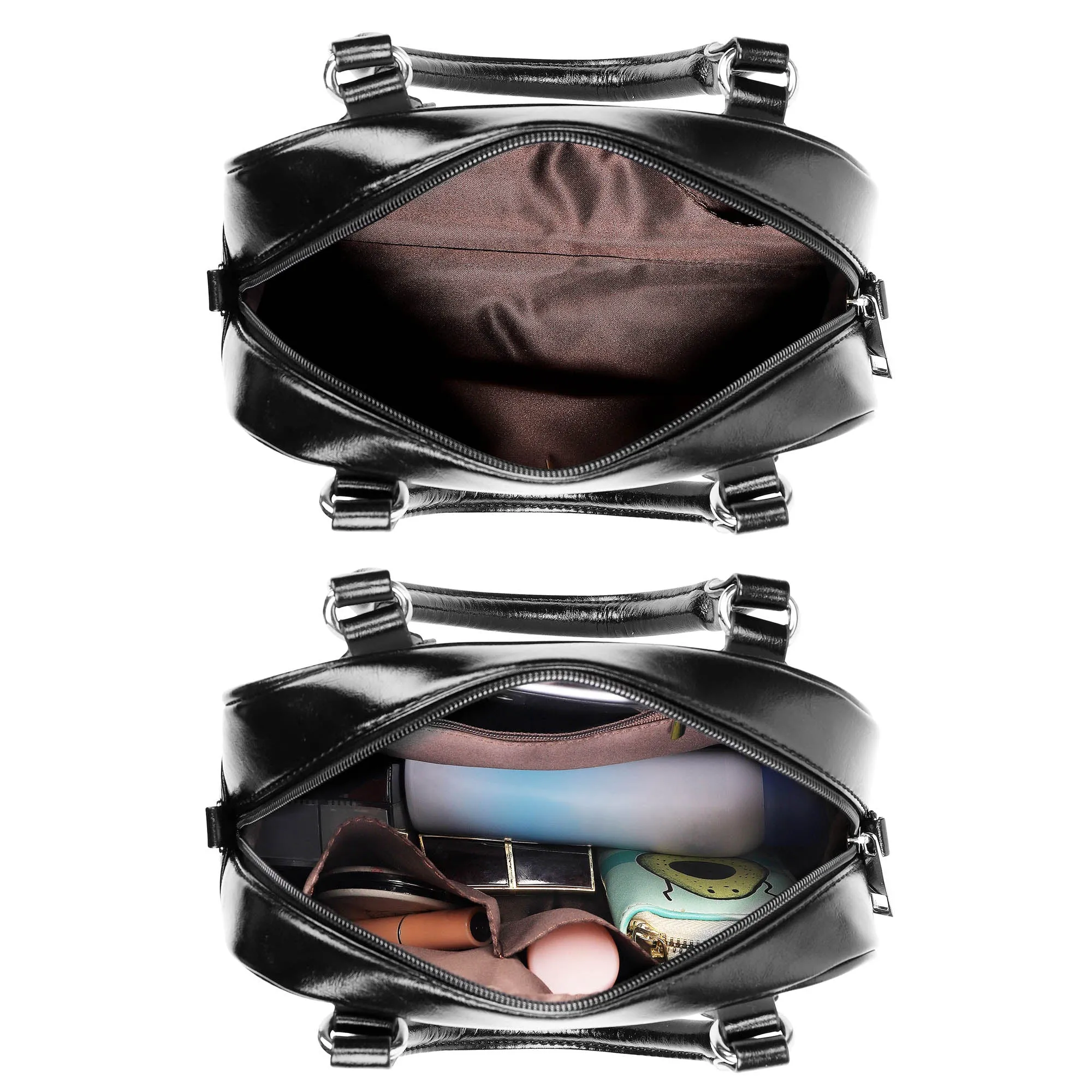 Burns Check Tartan Shoulder Handbags with Family Crest