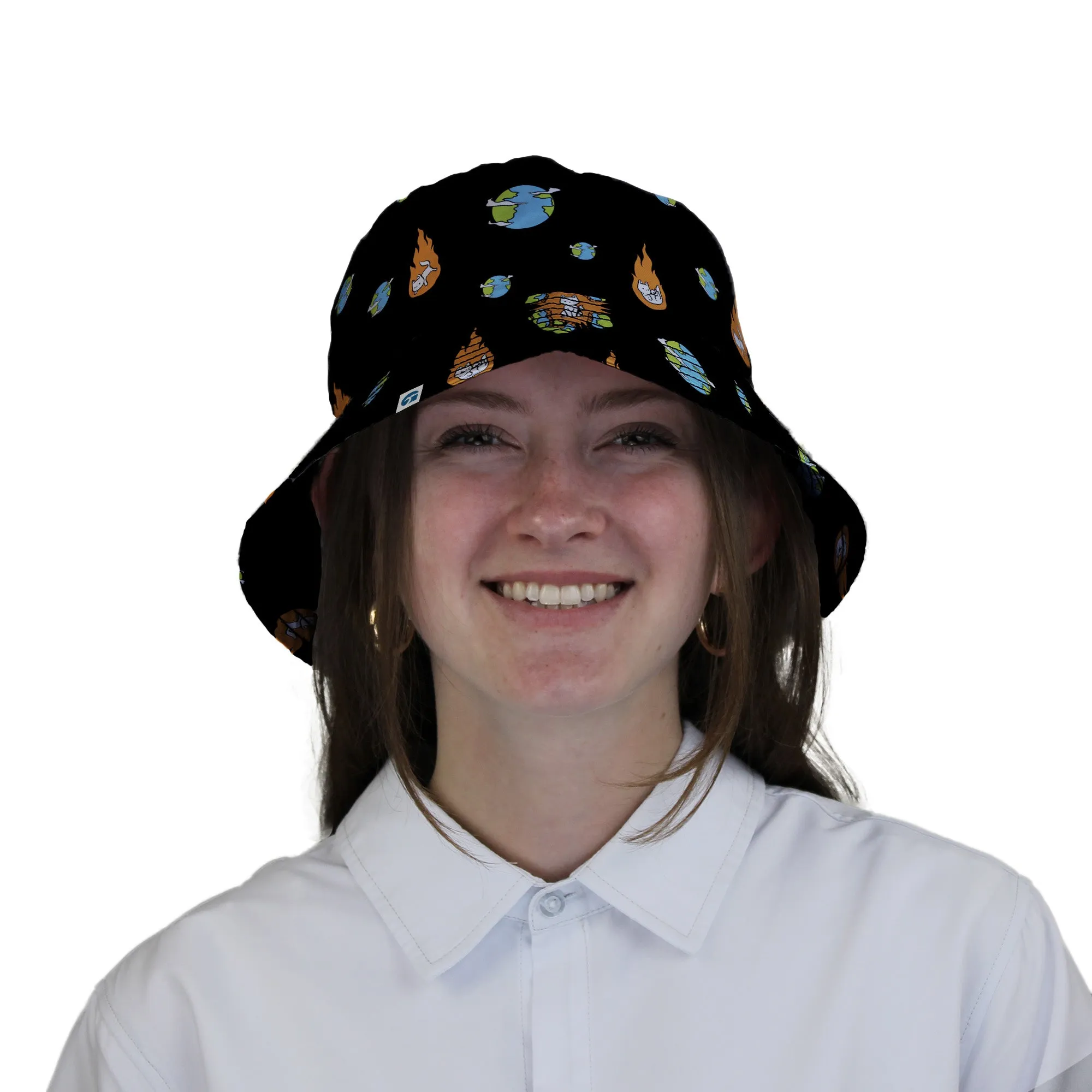 Cat Meteor Shower Space Bucket Hat