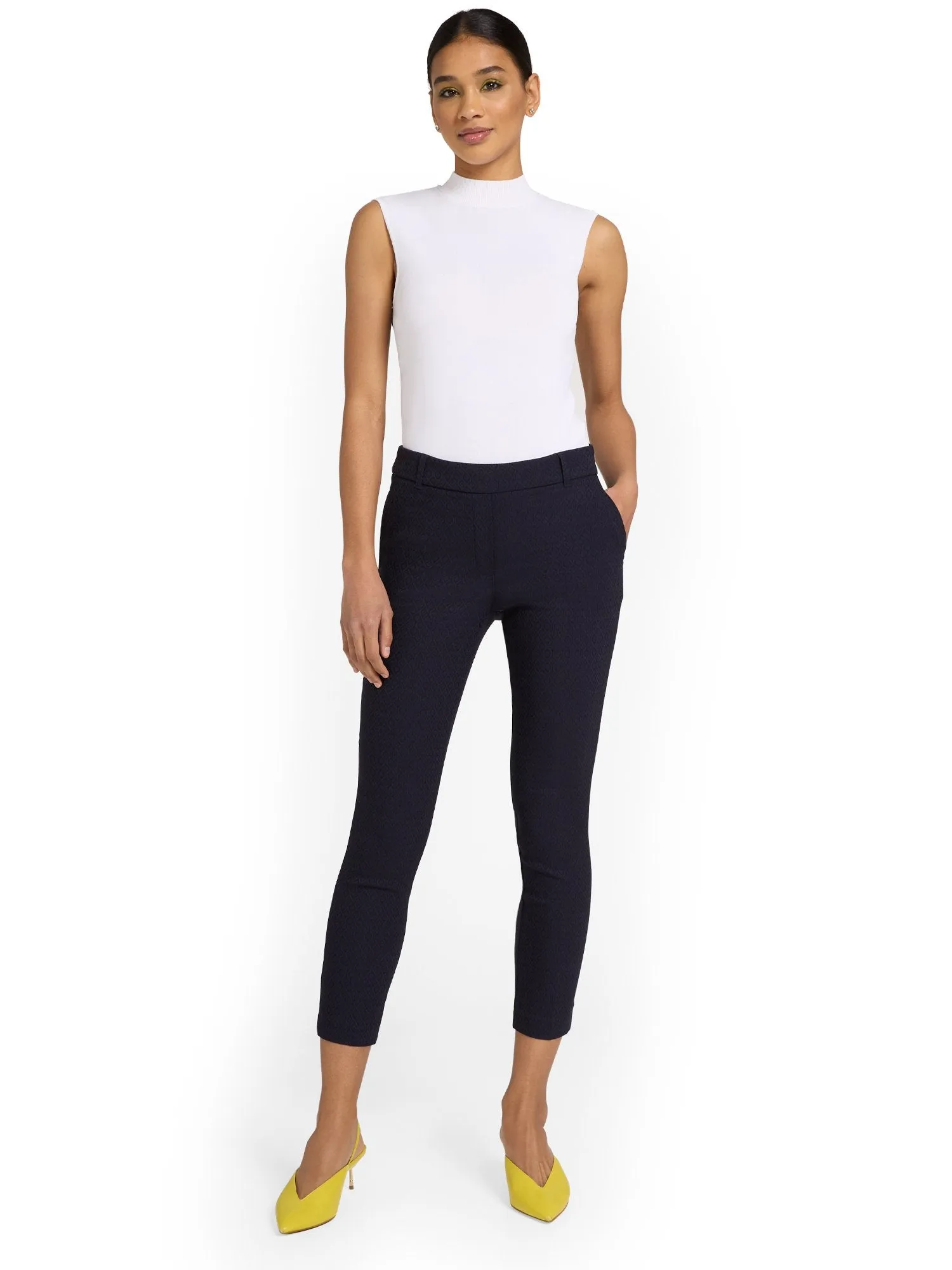 Chapter 1 Pull-On Jacquard Capri Pant - Brands We Love