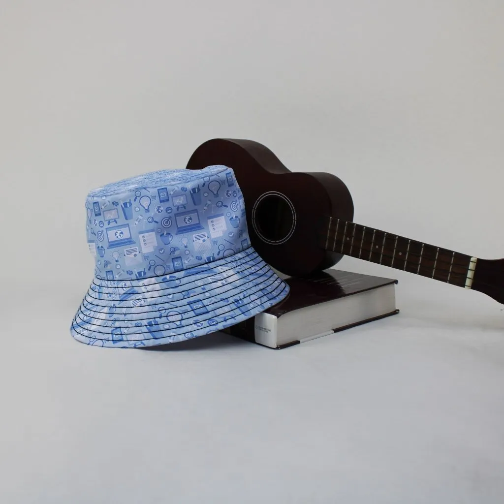 Computer Programmer Life Silver Blue Bucket Hat