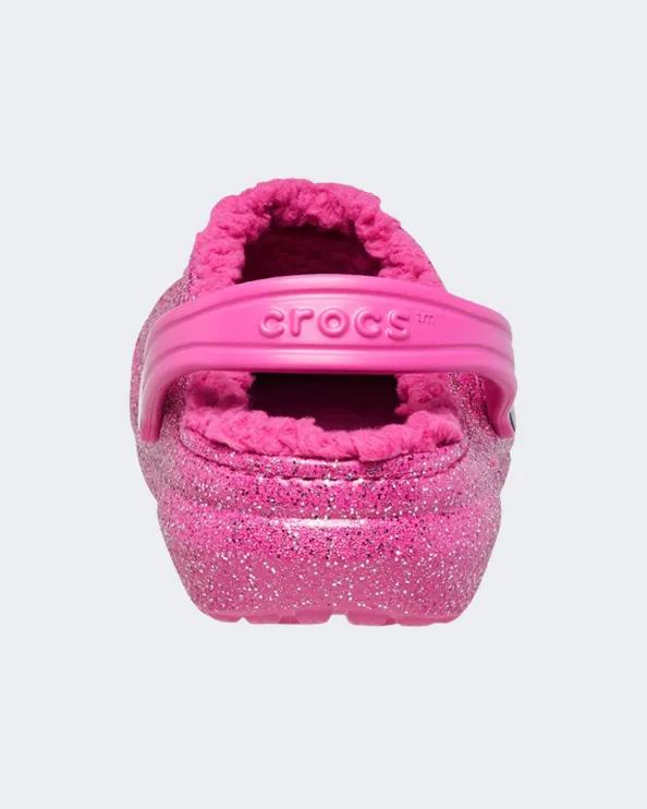 Crocs Classic Lined Glitter Infant Lifestyle Slippers Pink 207463-6Sz