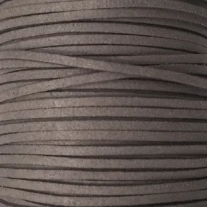 Dark Grey Faux Suede Leather Cord per metre