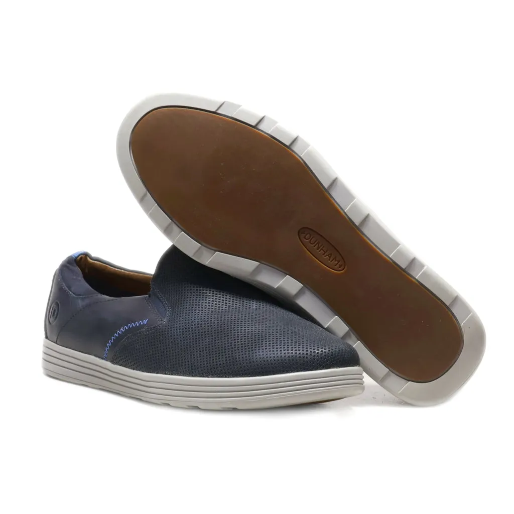 Dunham Casual Slip Ons Leather Blue Colour For Men