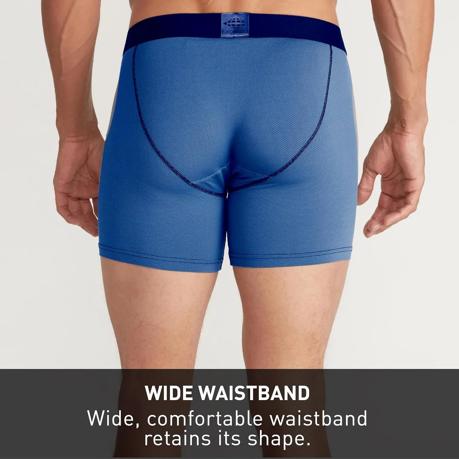 ExOfficio Men's Give-N-Go Sport 2.0 Boxer Brief 6 " Travel Underwear for Men, Breathable and Durable, Easy Clean