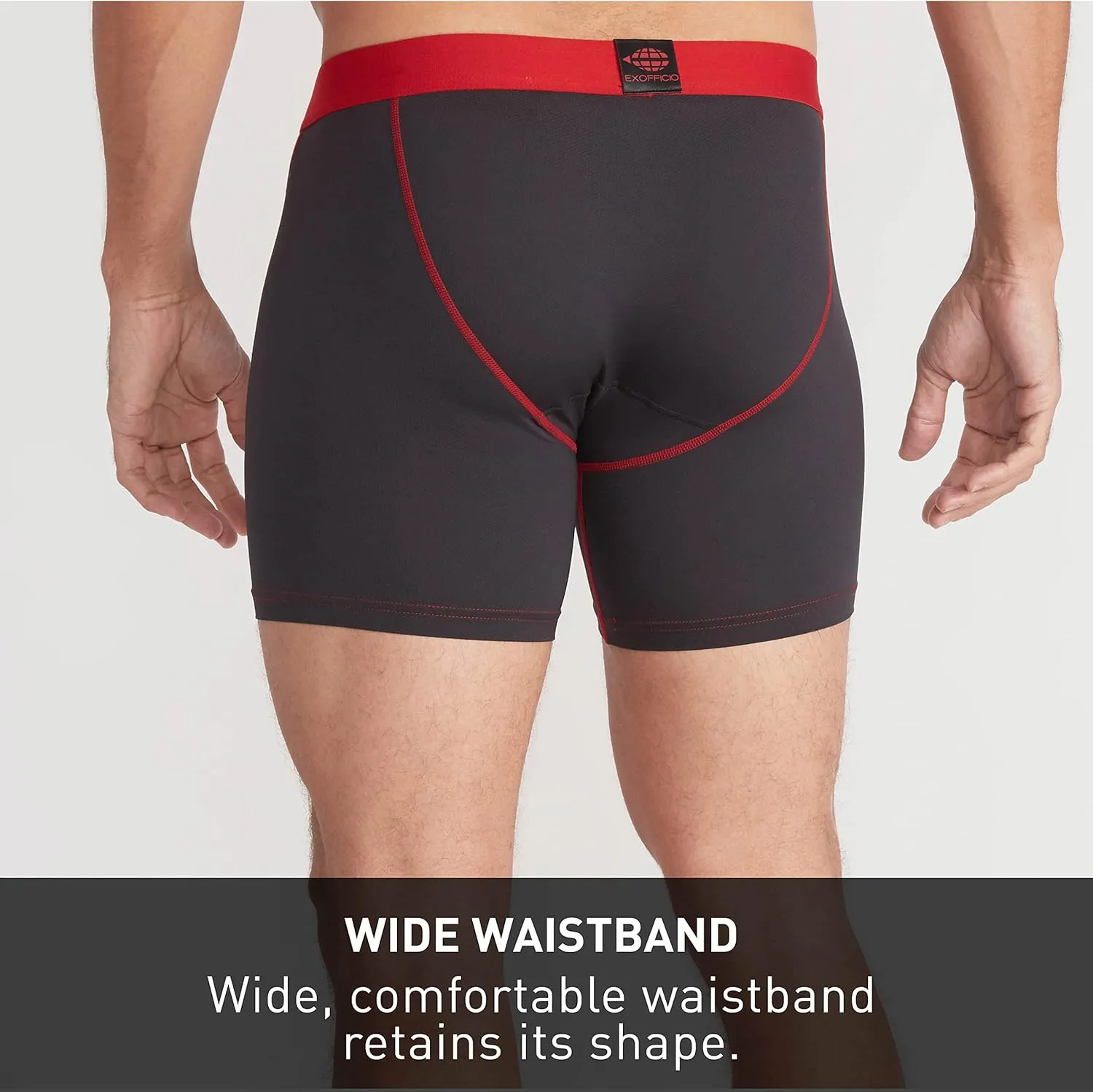 ExOfficio Men's Give-N-Go Sport 2.0 Boxer Brief 6 " Travel Underwear for Men, Breathable and Durable, Easy Clean