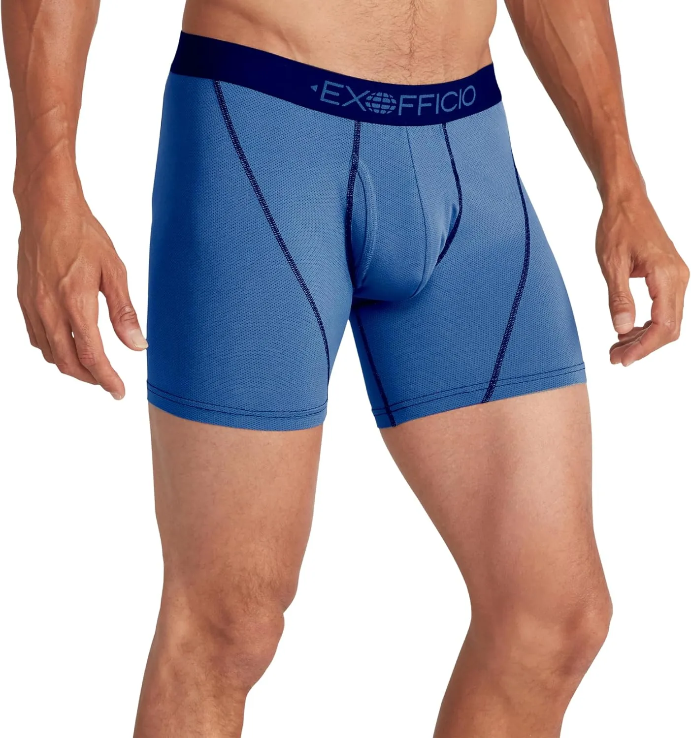 ExOfficio Men's Give-N-Go Sport 2.0 Boxer Brief 6 " Travel Underwear for Men, Breathable and Durable, Easy Clean