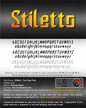 Free Stiletto Font