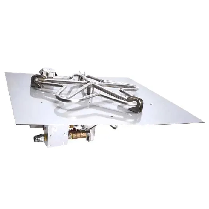 HPC Fire 18 Square Flat Pan Gas Fire Kit 18FSSEI-SQ-HI/LO