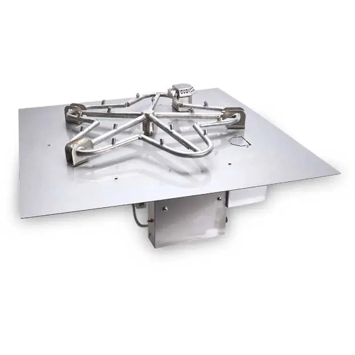 HPC Fire 18 Square Flat Pan Gas Fire Kit 18FSSEI-SQ-HI/LO