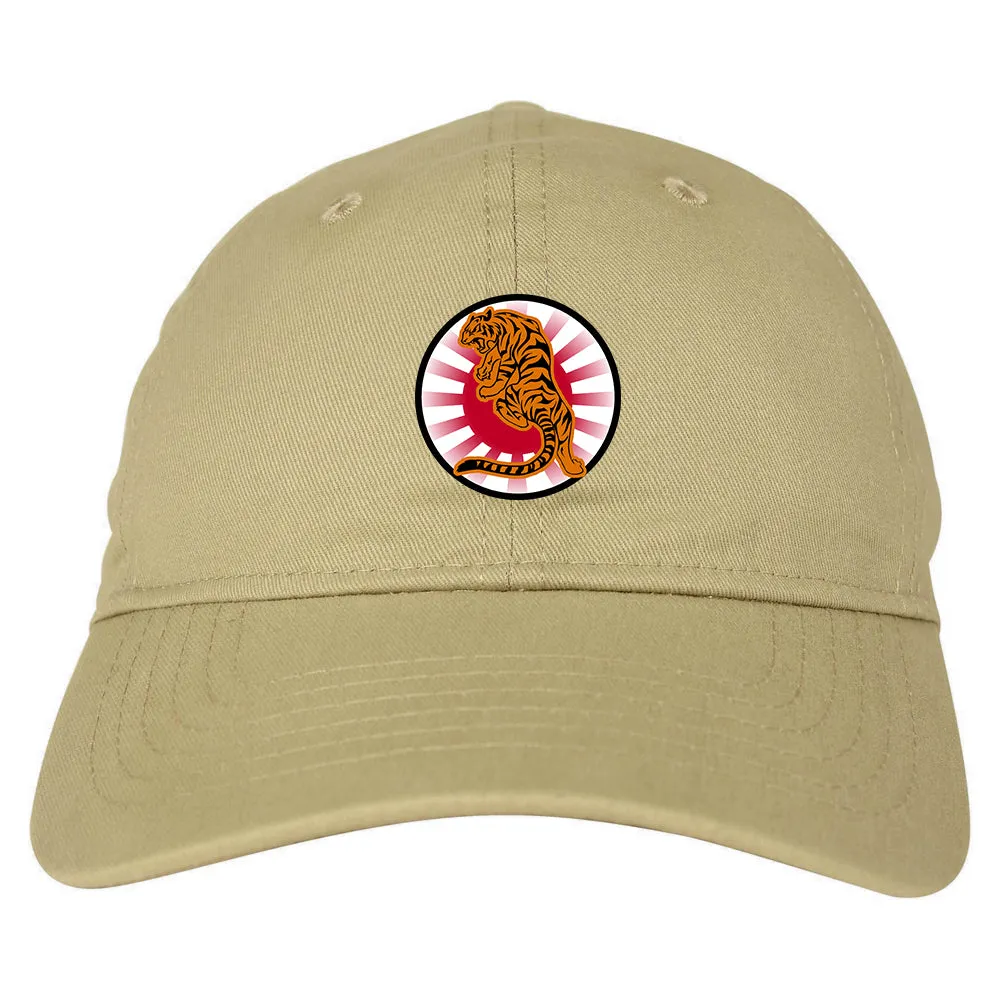 Japanese Tiger Rising Sun Mens Dad Hat Baseball Cap
