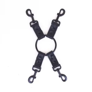 Leather Hog-tie Restraint Strap & Clips
